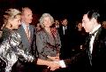 Freddie meeting Queen Sofa and King Juan Carlos of Spain in Barcelona, after Freddie and Montserrat Caballe's appearance at the La Nit Festival on October 1988.
